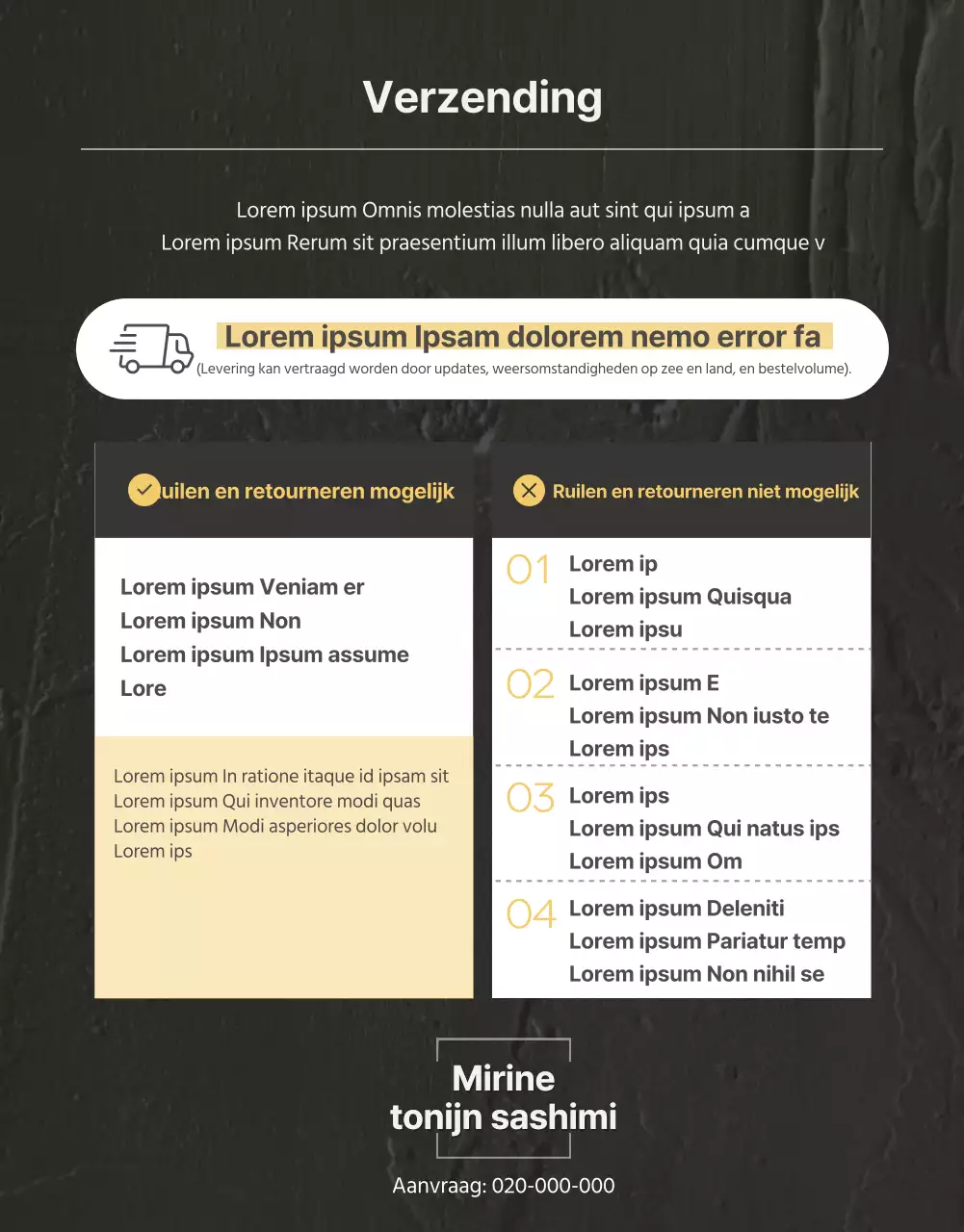 Detailpagina voor verkoop van premium tonijn in donkere kleuren