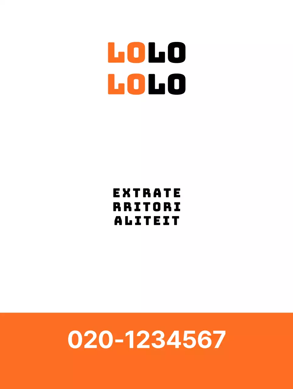 Eenvoudige banner in wit en oranje