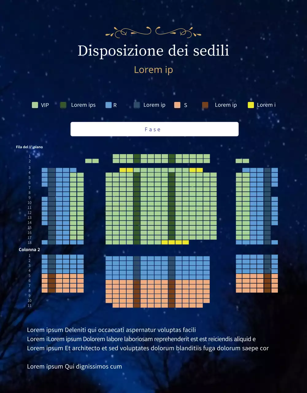 Un magico musical stellato in viola e blu