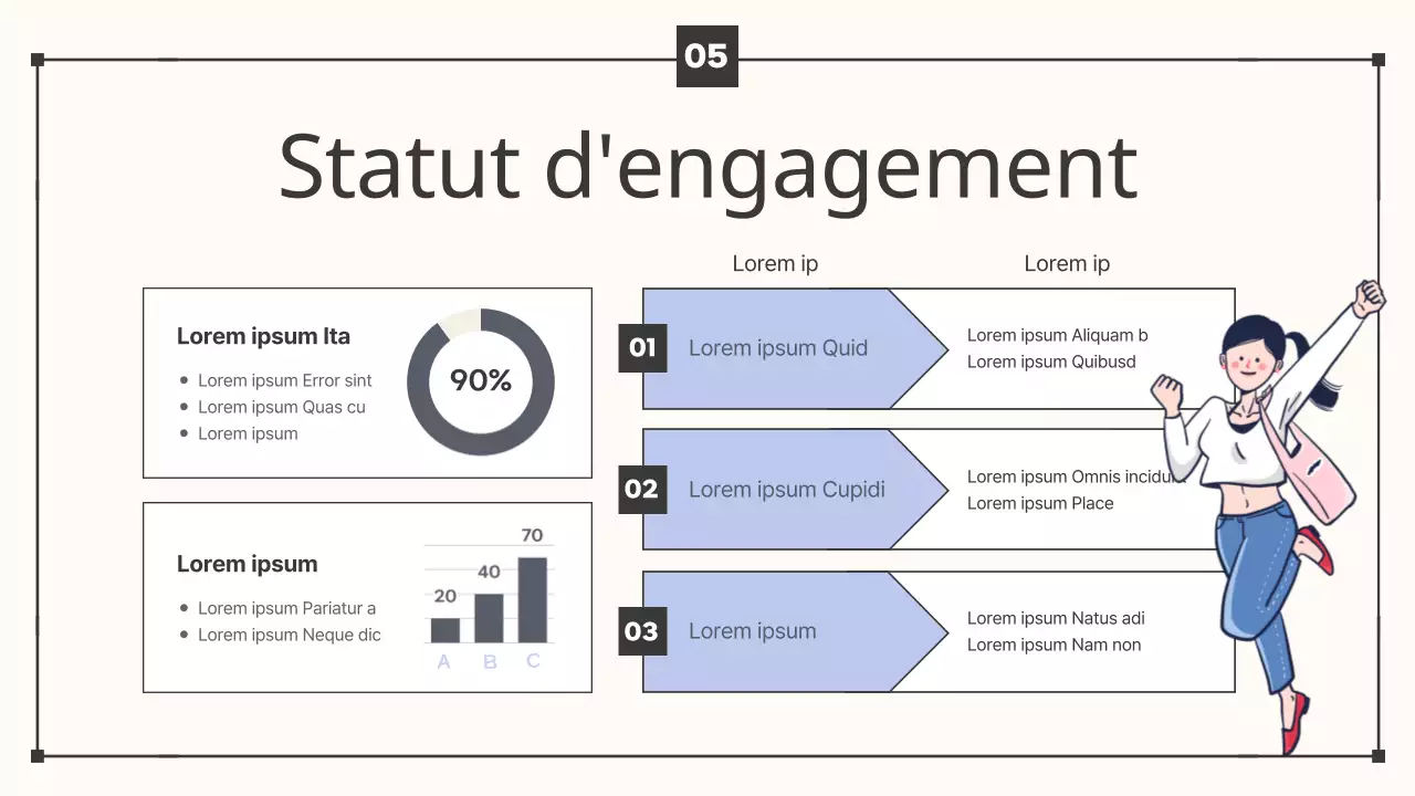 Annonce de la plénière de fin de mandat dans un style simple de beige et de bleu clair