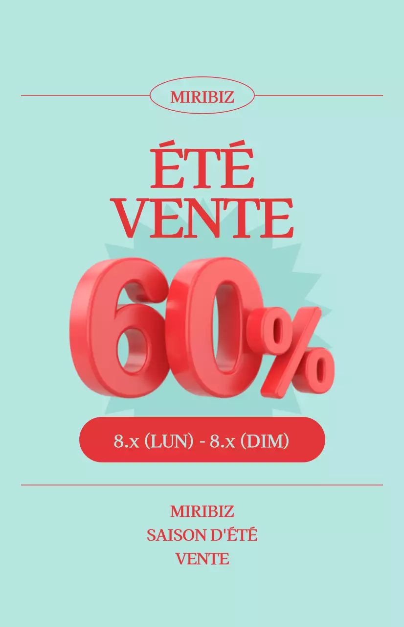 Promotion des soldes d'été sur fond bleu