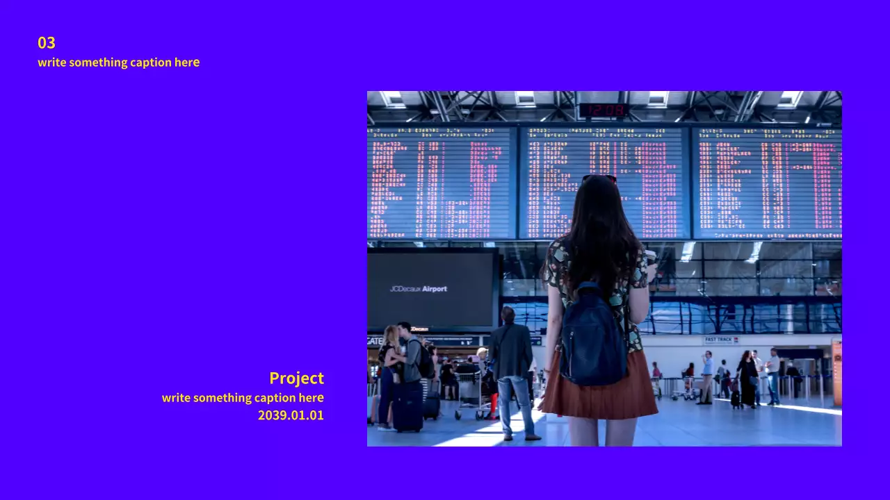 青 モダン ポートフォリオ プレゼンテーション