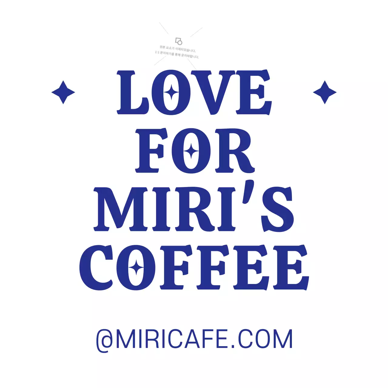 Navy blue emotional and simple text stationery layout style cafe
