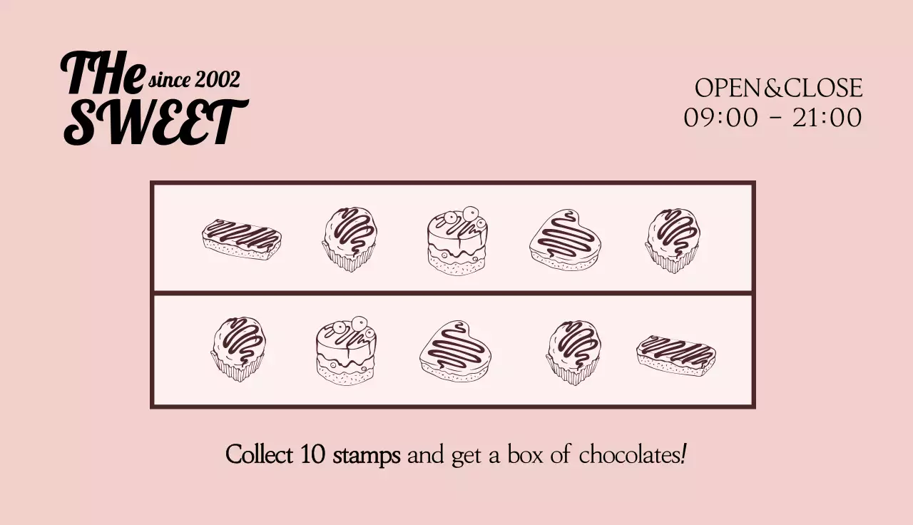 Pink Vintage Chocolate Promotion Business Card