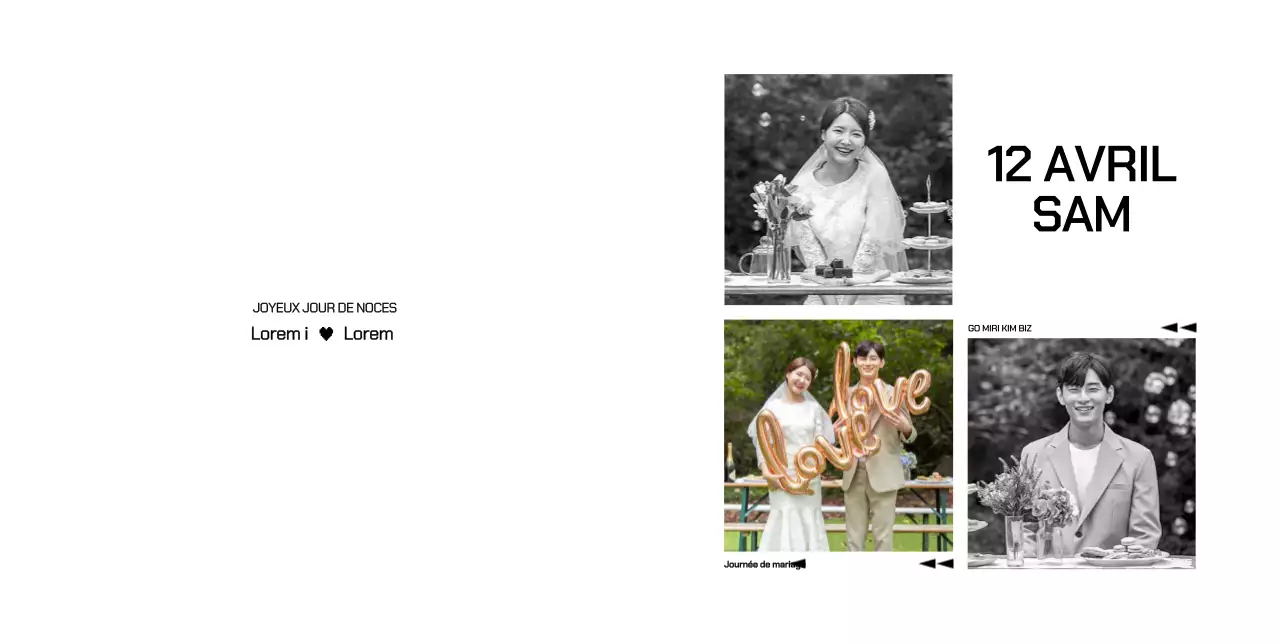 White LifeNecklace Film Wedding Invitation