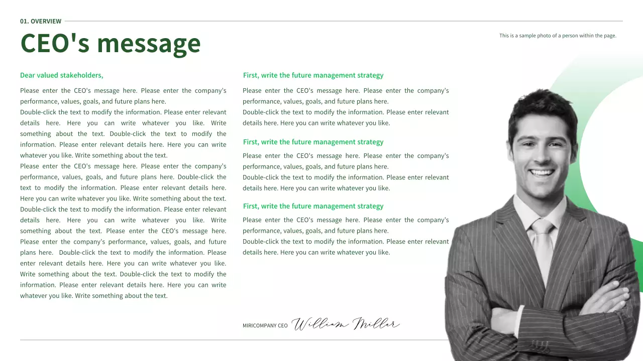 Ecoconcept's ESG report in green