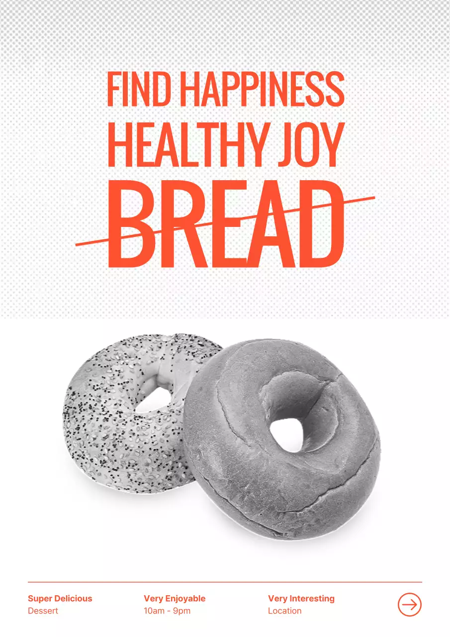 Red Modern Bread Promotion Poster