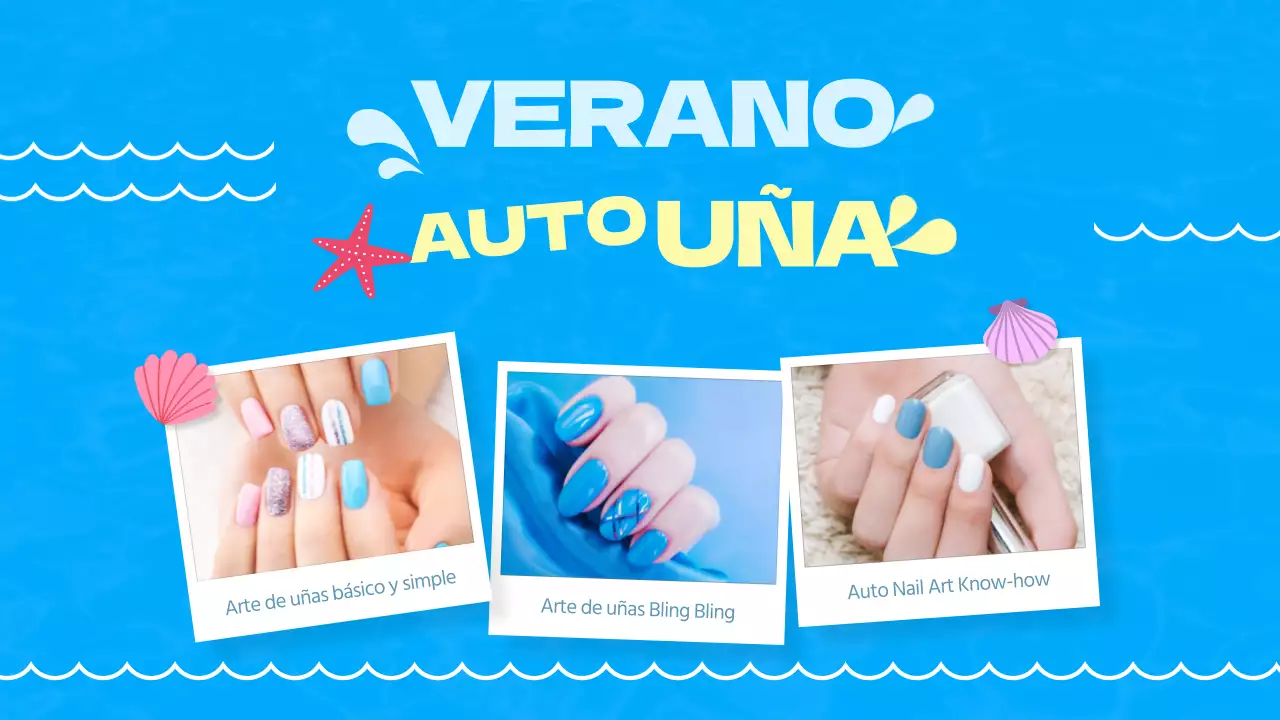 Los secretos del nail art azul del verano al descubierto