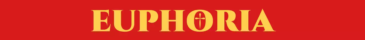 Gaya logo teks emosional modern dengan warna merah dan kuning untuk barang dagangan pribadi