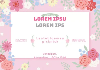 Lentebloemen picknick_Sidewalk Poster