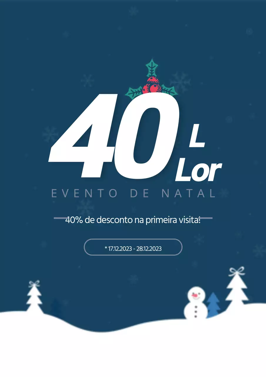Folheto simples de saldos de inverno em azul-marinho