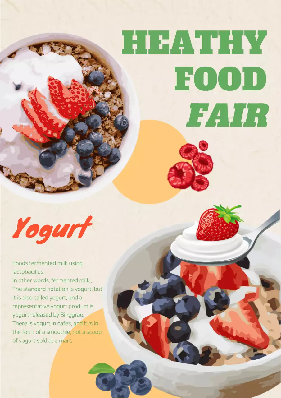 カラフル ポップ ヘルシーフード ポスター