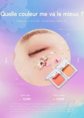 Evénements pop-up beauté roses et violets