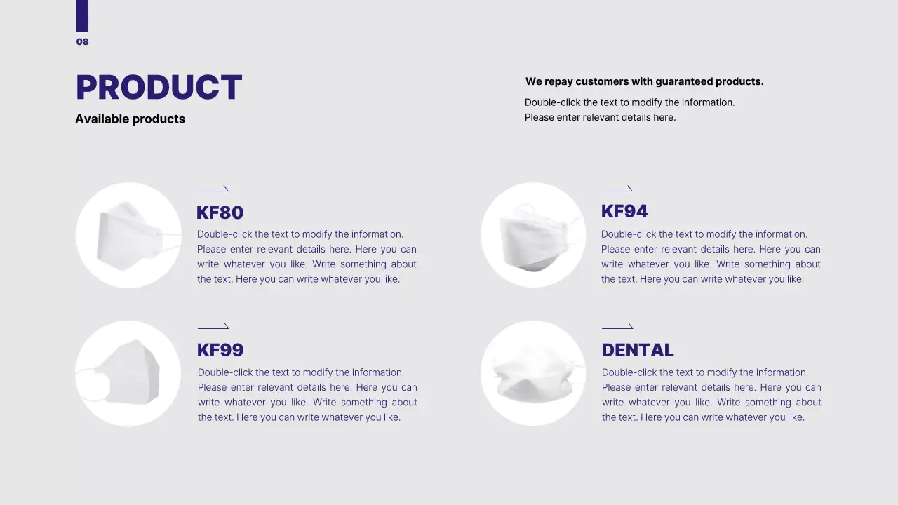 An organized proposal with a blue-toned circle graphic