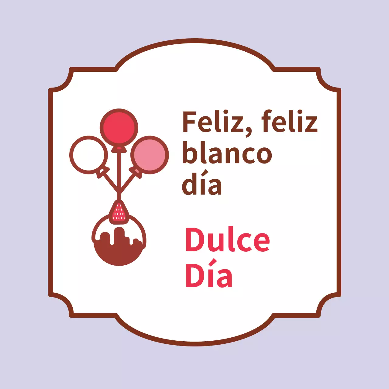 Púrpura ilustración kitsch evento blanco día etiqueta