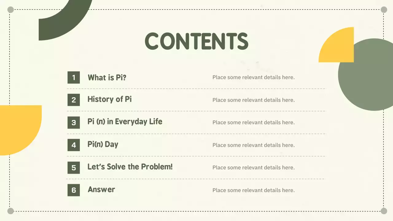 Green Simple Geometry Concept Circumference and Pie Day