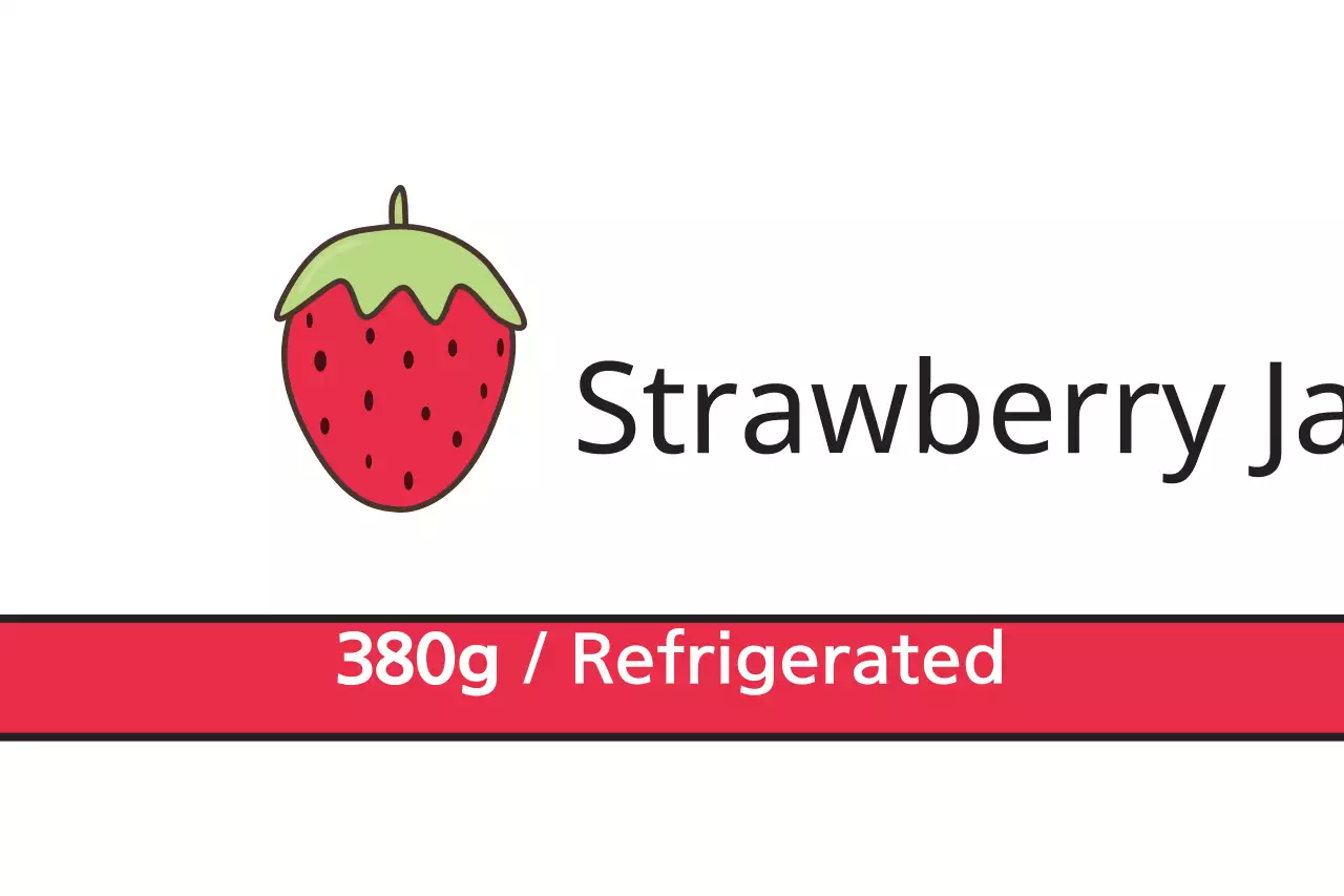 Red Simple Food Label Banner