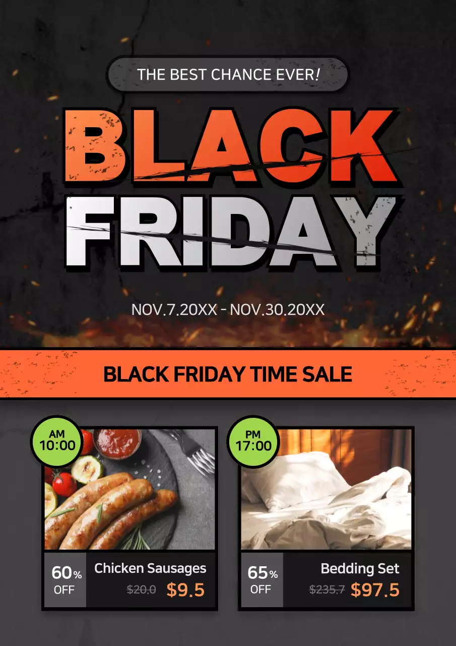 Black Modern Sale Promotion Poster