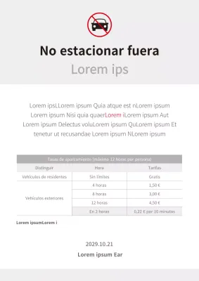 Una simple señal de prohibido aparcar en gris