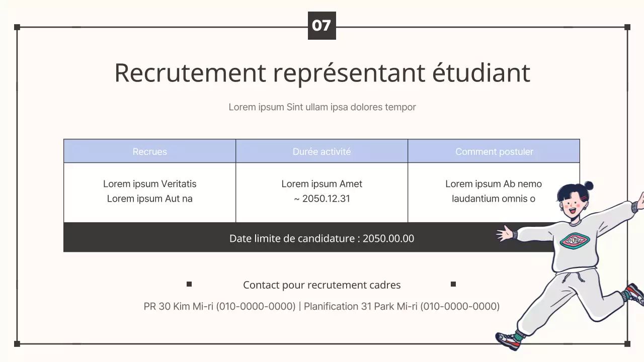Annonce de la plénière de fin de mandat dans un style simple de beige et de bleu clair