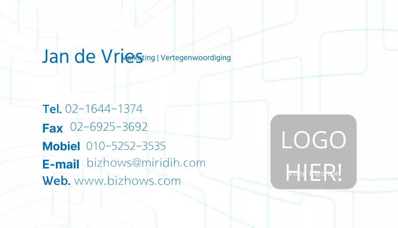 Zakelijke visitekaartjes