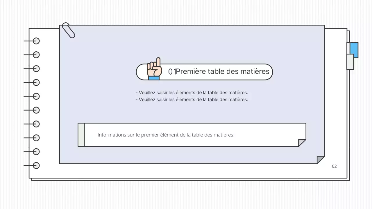 Kit de présentation pédagogique conceptuel et épuré, en blanc et en couleurs accentuées