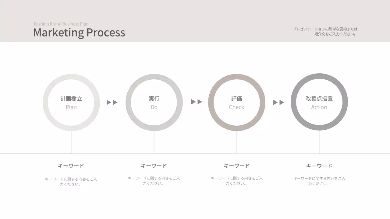 白黒 シンプル ビジネス 計画書 プレゼンテーション