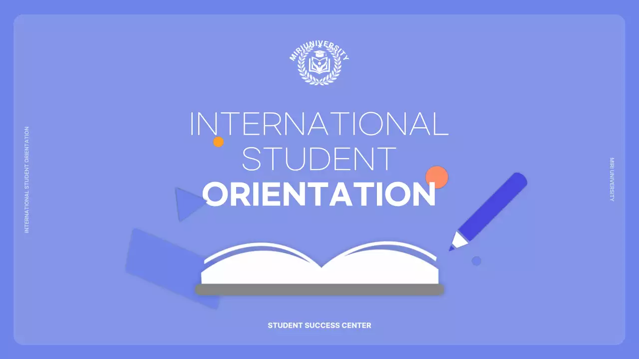 International Student Orientation in Mauve and Vibrant