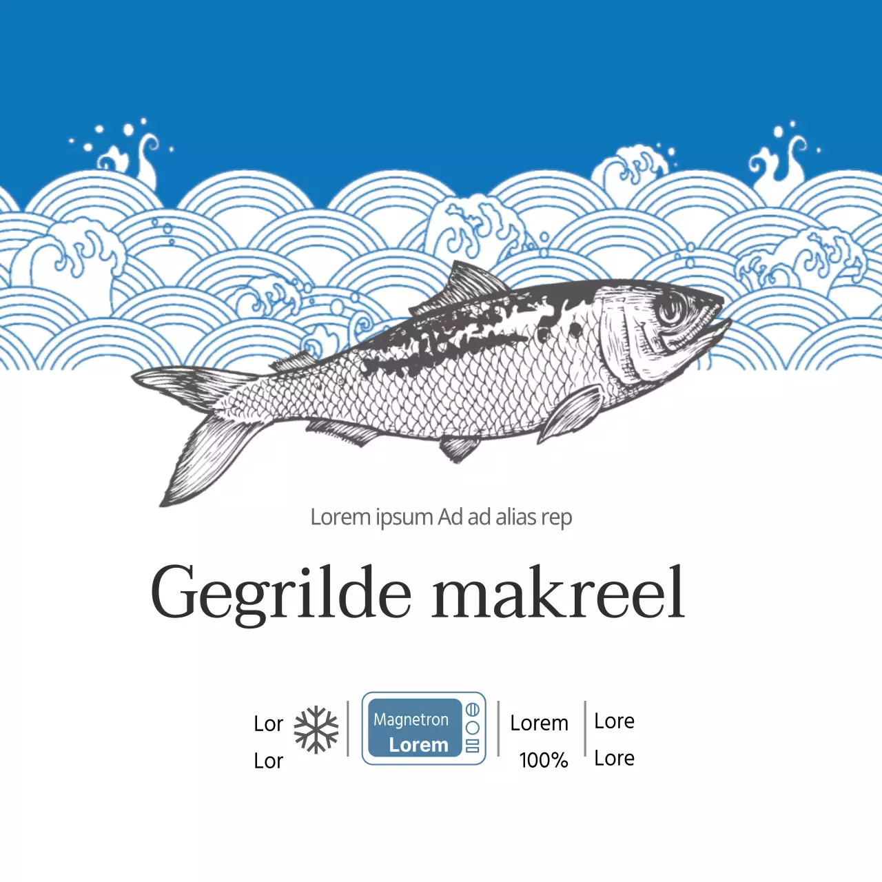 Zeevruchten Gegrilde makreel