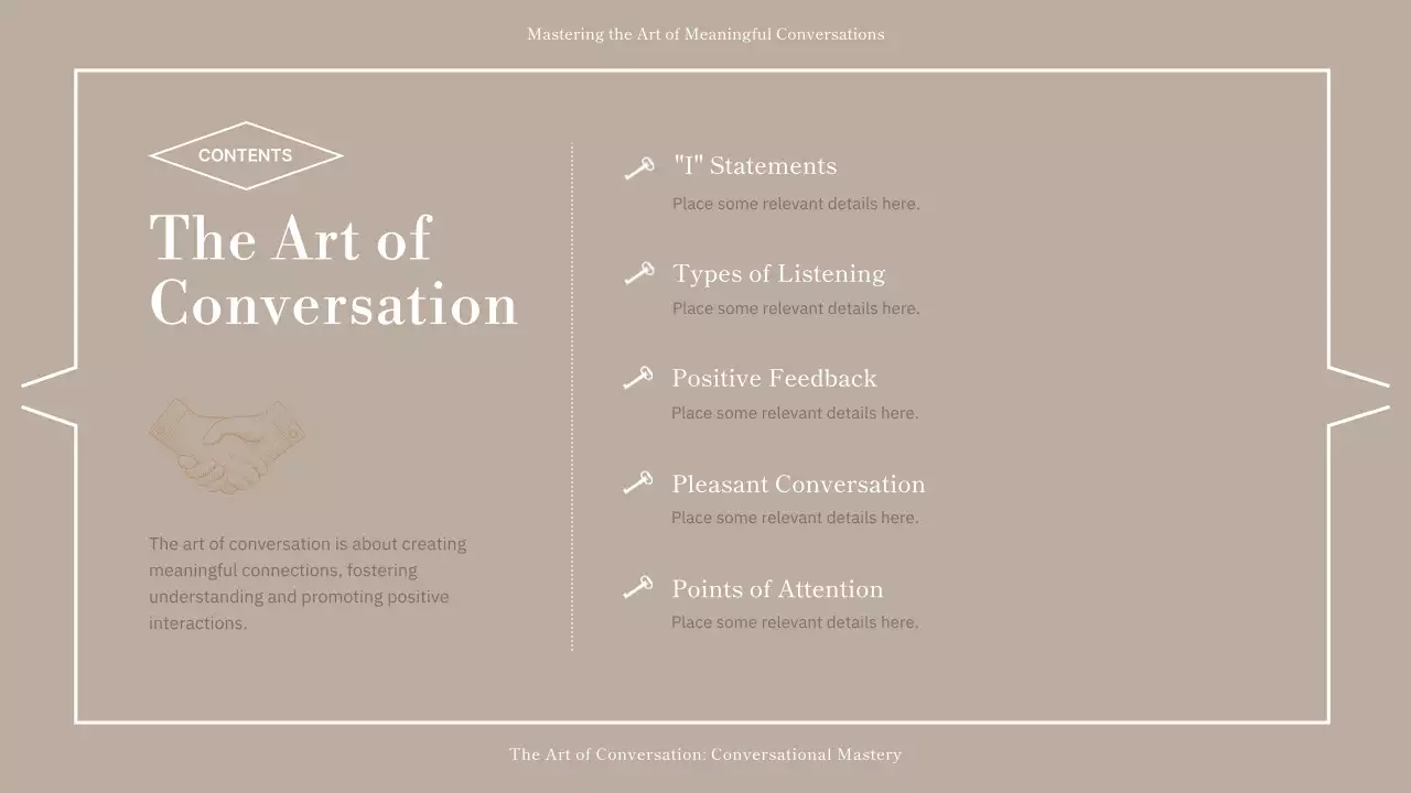 Navy and Beige Conversation of the Day