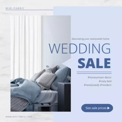 Blue Modern Wedding Promotion Social Media Post