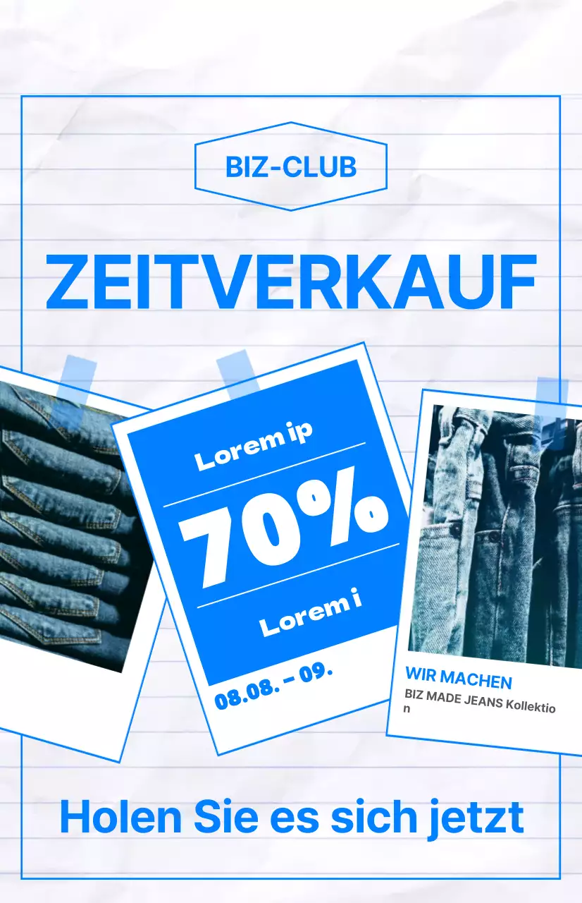 Time-Sale-Werbefahne mit sommerlichem Flair