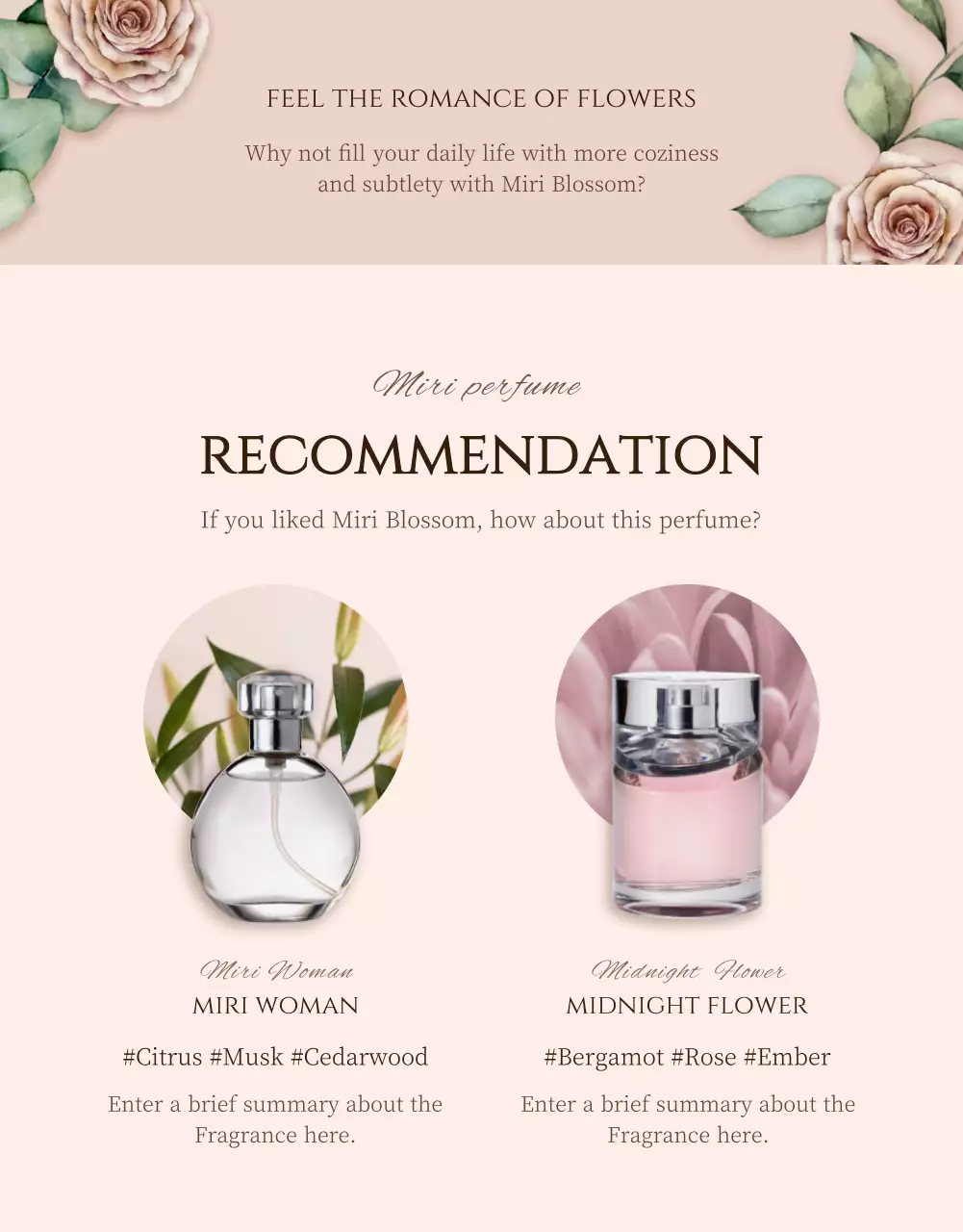 Poster Iklan Parfum Bunga Beige