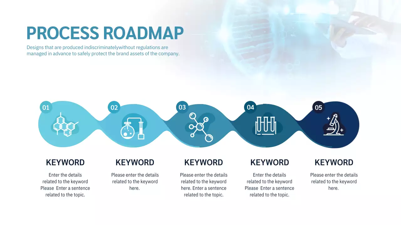 Infografis Panduan Proses Modern Biru