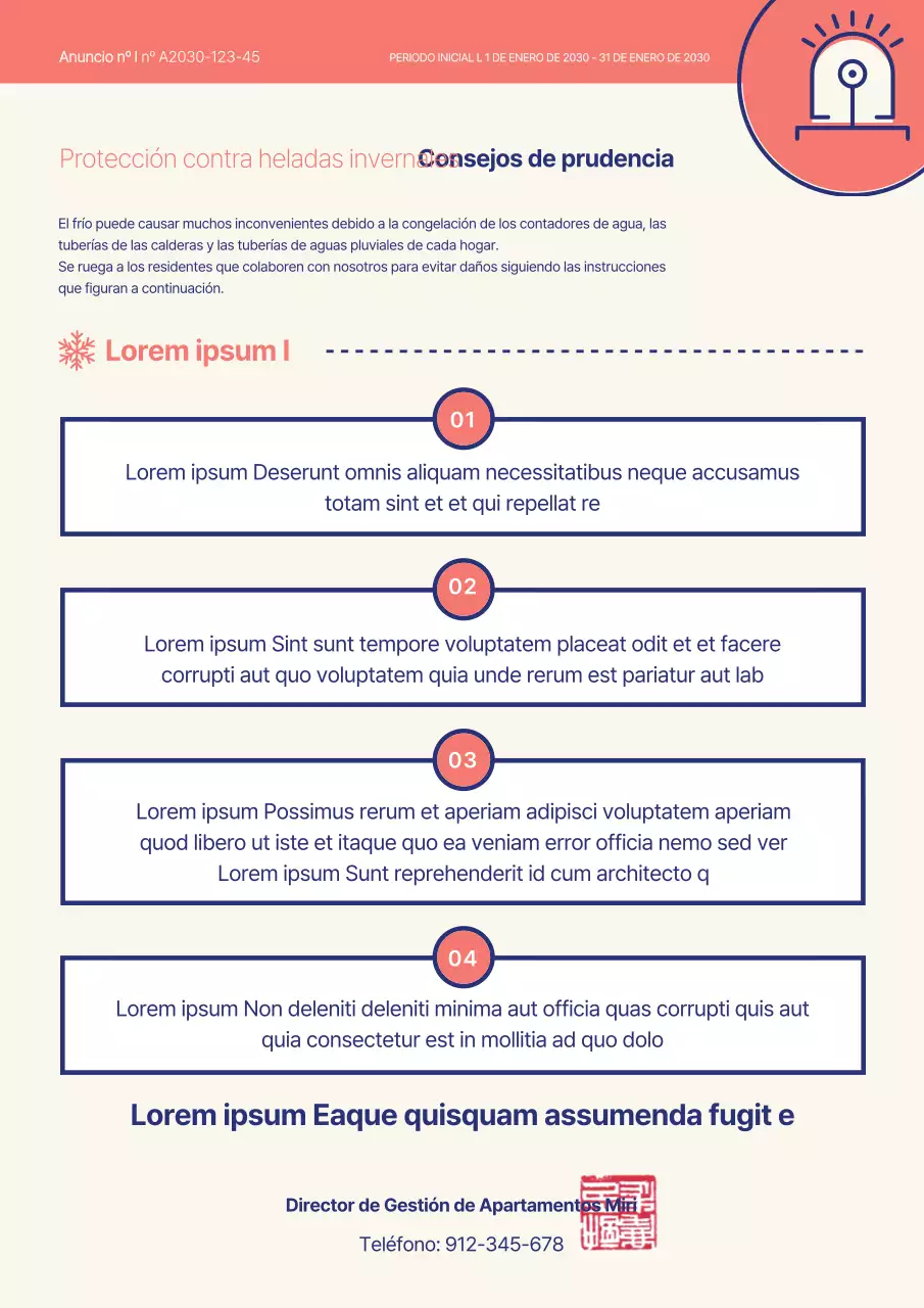 Sencillas señales de colores pastel para prevenir las heladas invernales