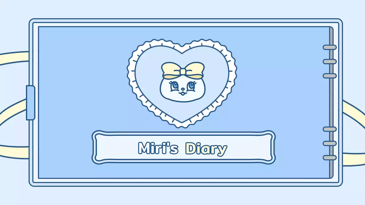 Blue Simple Diary Planner Presentation