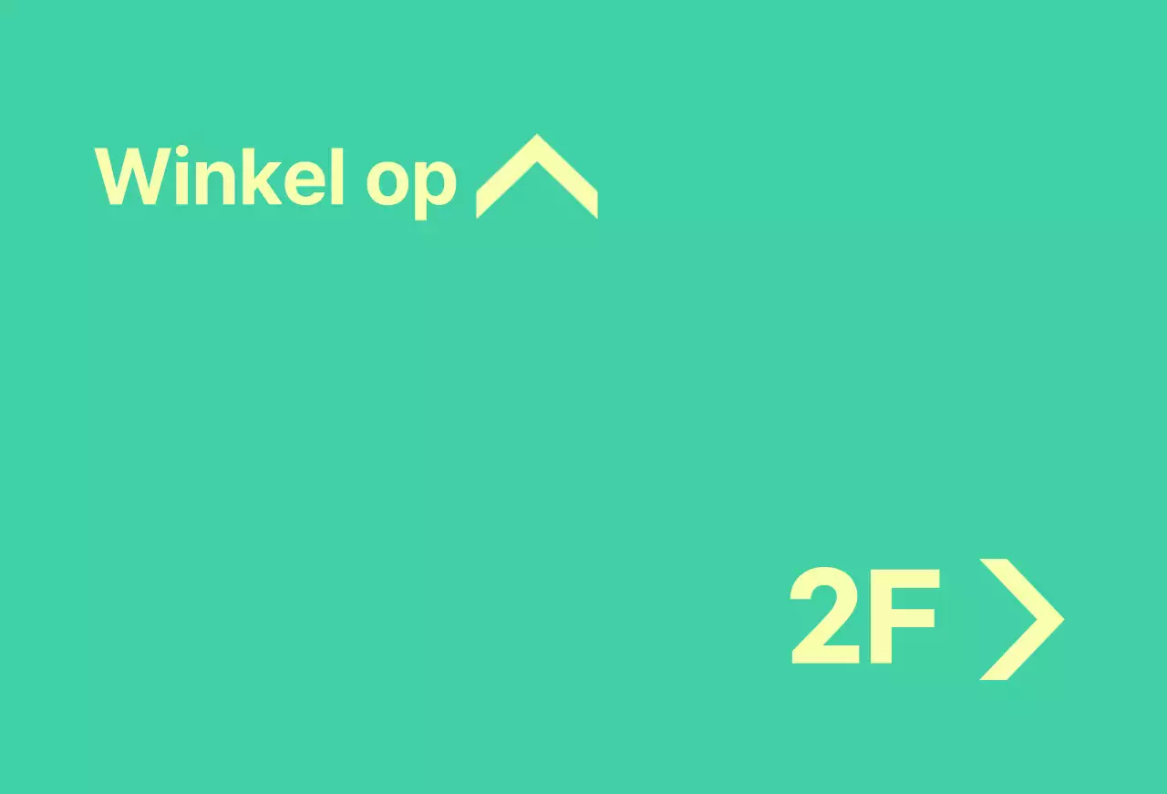 Mint en geel balsa met locatie-instructies