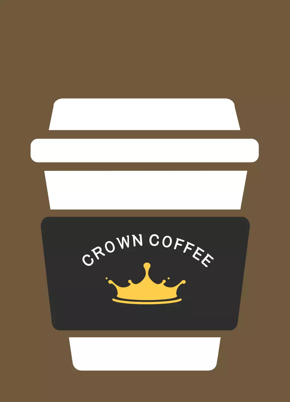 Gantungan kunci akrilik Crown Brown untuk kafe kopi