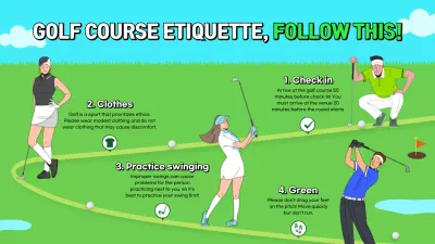 Blue Simple Golf Guide Infographic