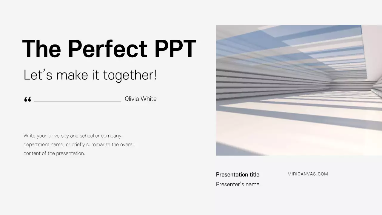 Clean presentations