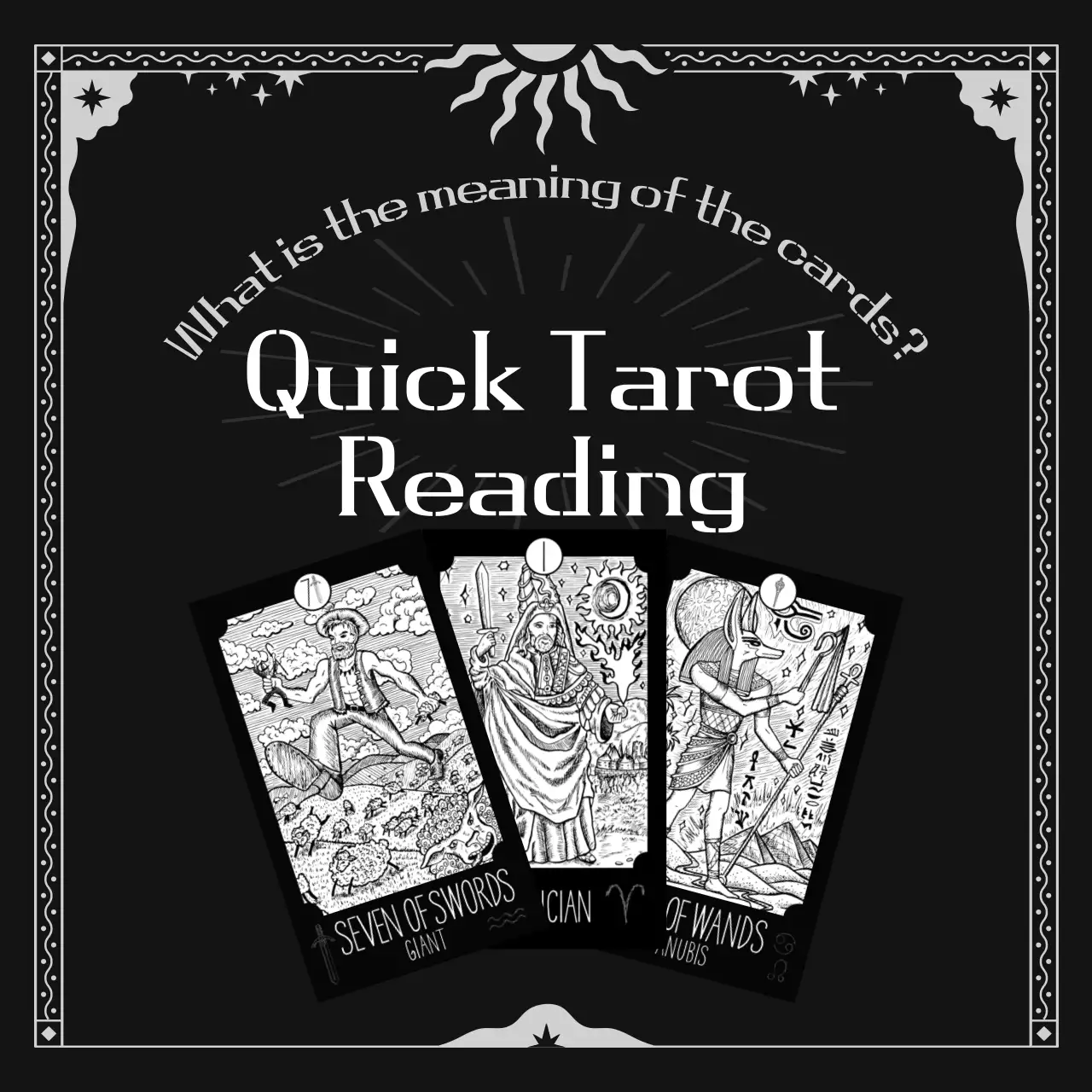 An Introduction to Tarot Cards with a Black and White Art Deco Concept