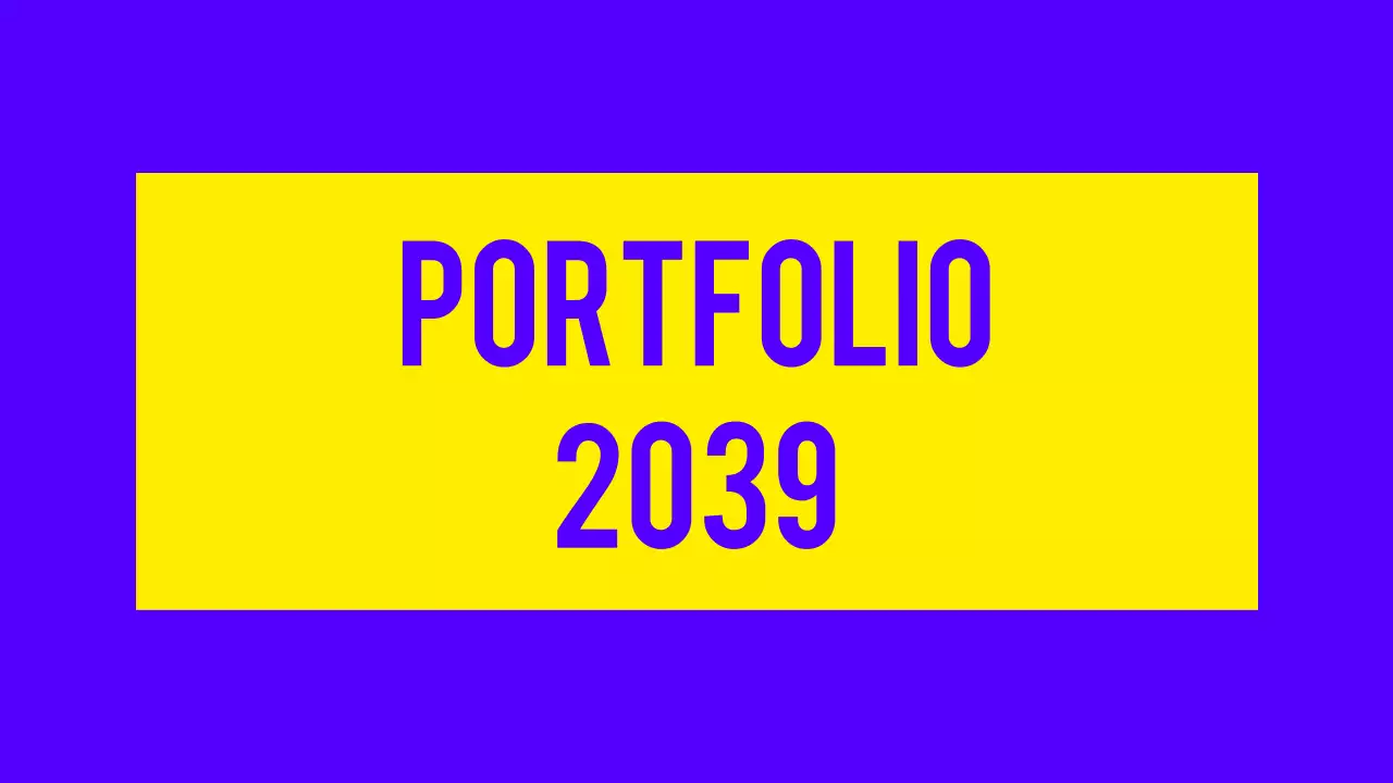 青 モダン ポートフォリオ プレゼンテーション