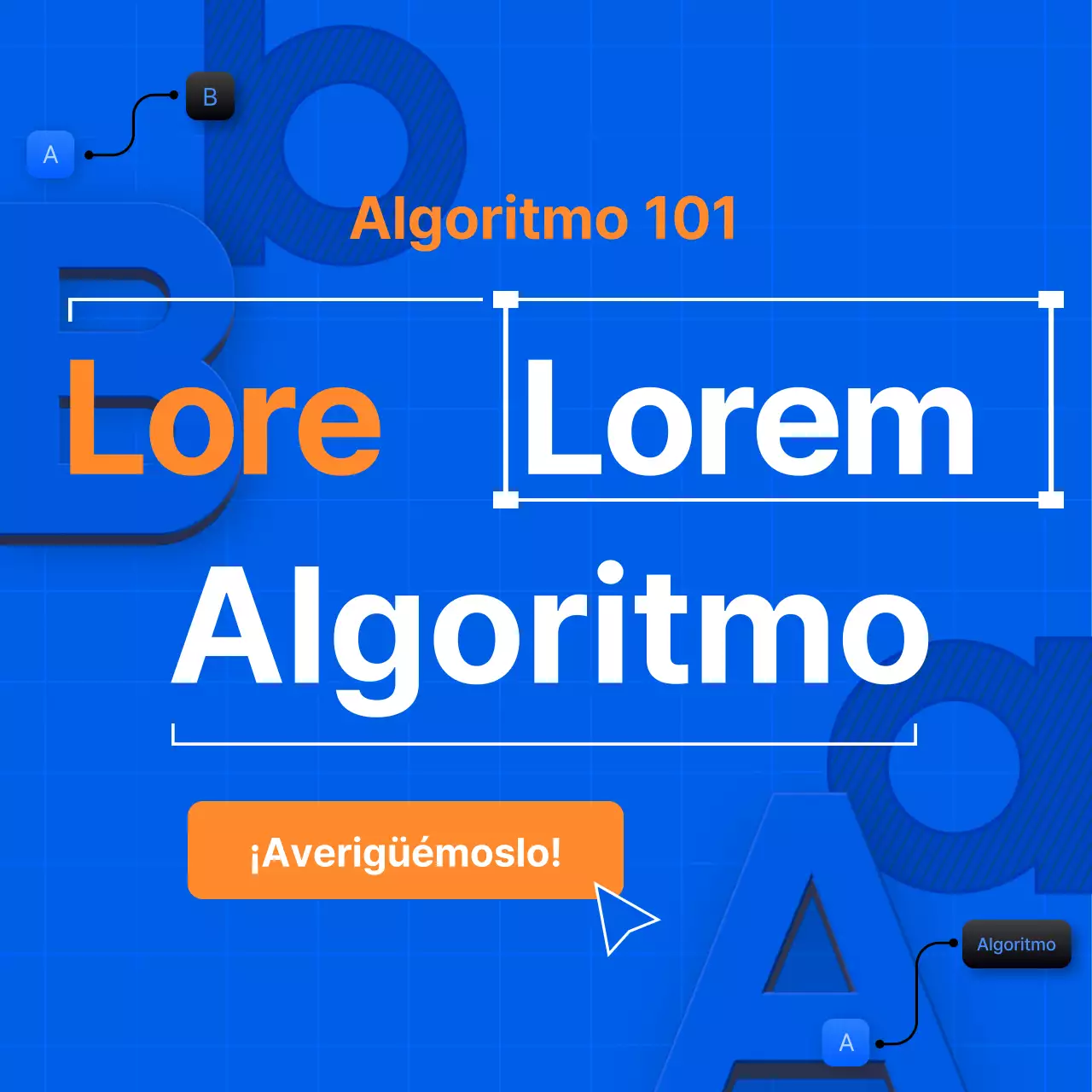 Guía del algoritmo de recomendación en azul sencillo