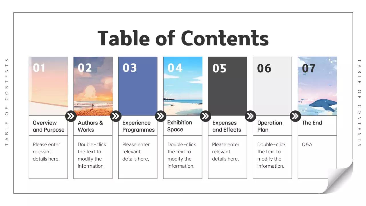 Black and blue simple fairy tale illustrator special exhibition booklet