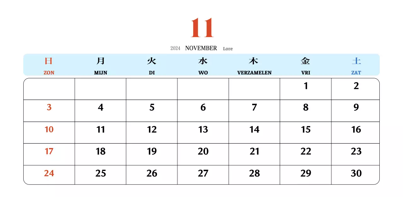 Retro concept nostalgiekalender in rood en blauw