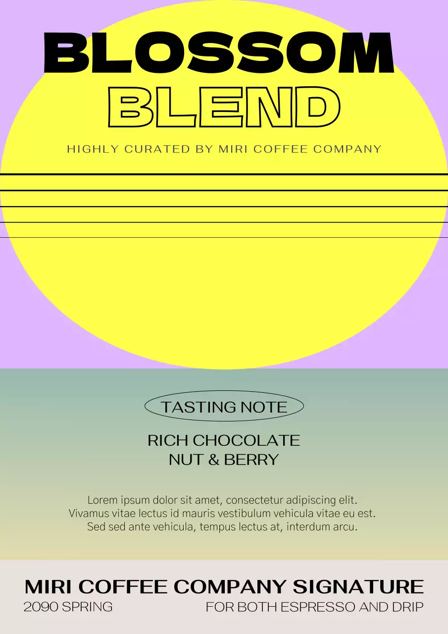 Graphic coffee beans in neon colors