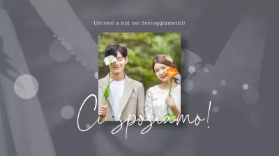 Vlog sull'organizzazione del matrimonio con cornice