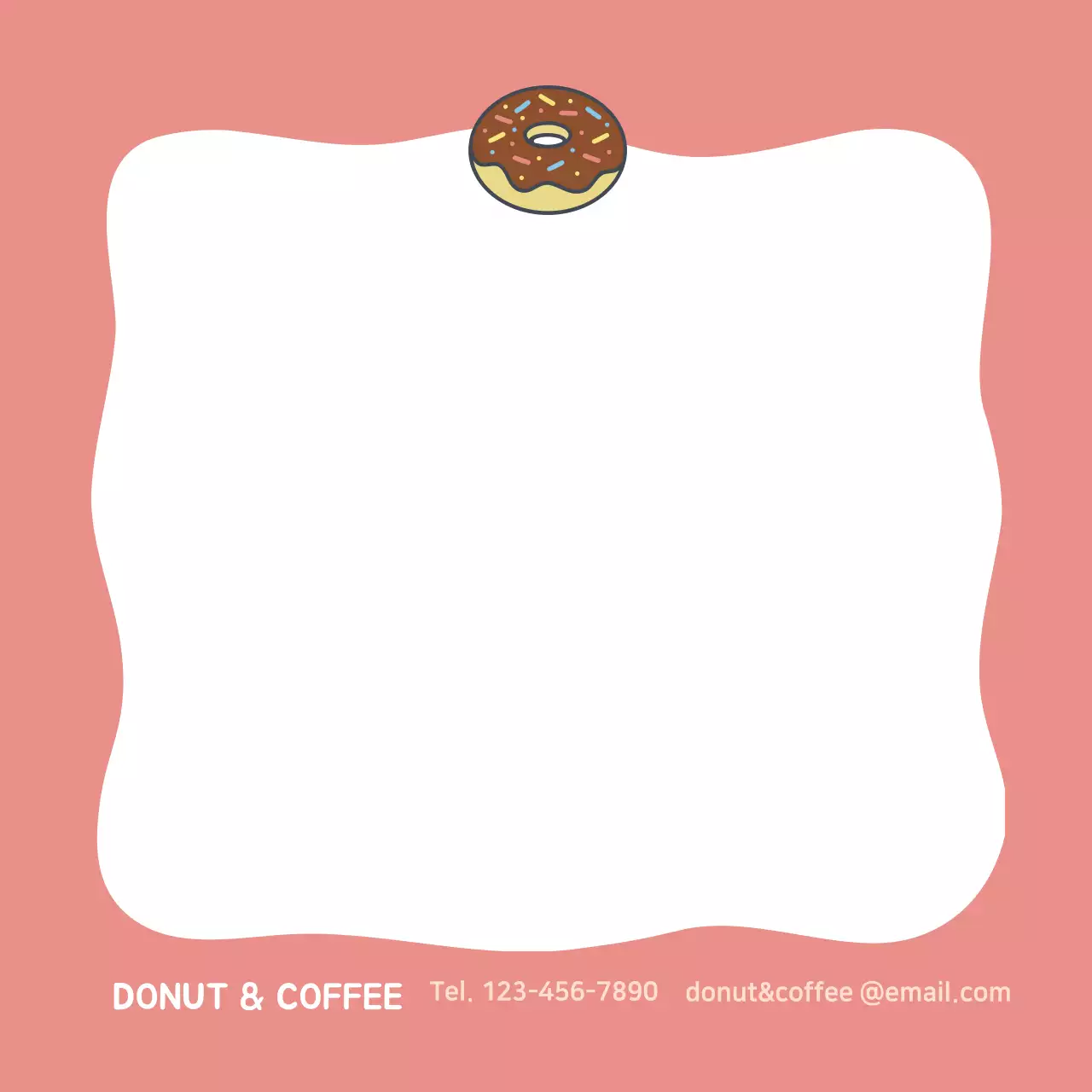 Coral Simple Donut Menu Instagram Post