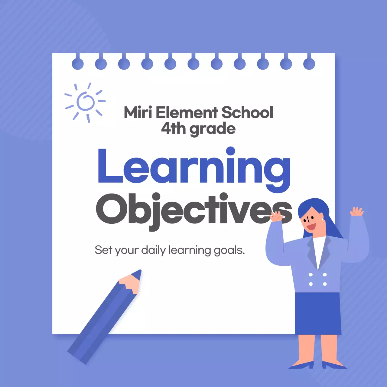 Pink Simple School Notice Instagram Post