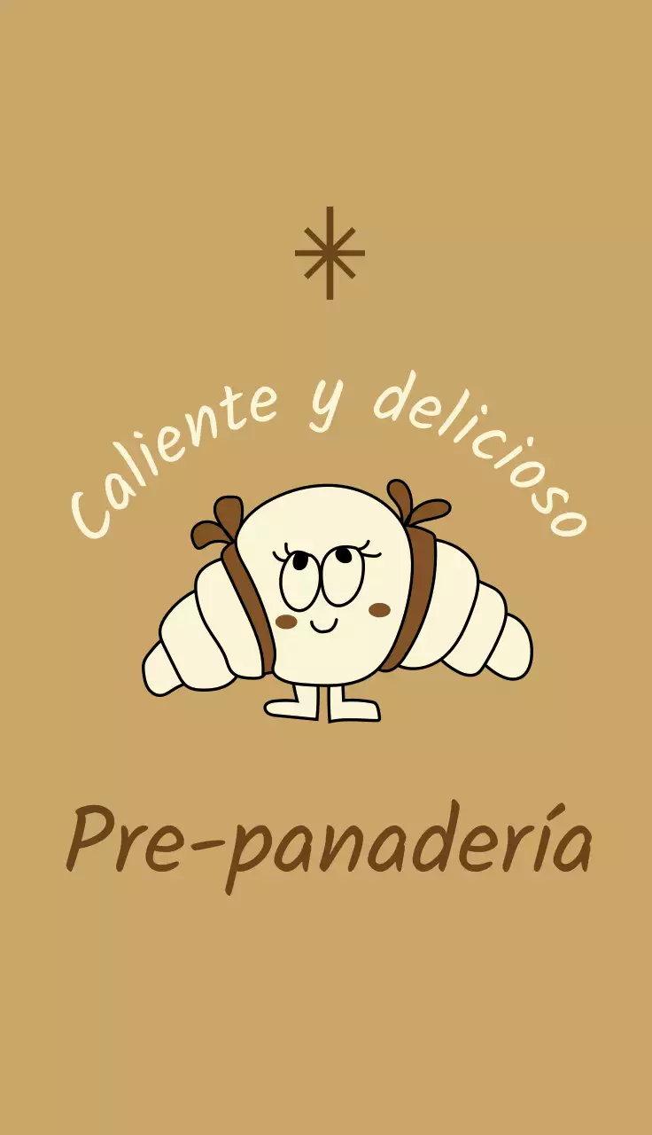 Promociona panaderías y cafeterías con simpáticos personajes de pan de color amarillo claro y marrón